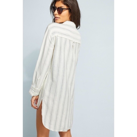 NWT!! Anthropologie LILKA Windrift Stripe Button Down Shirt Top Cotton X-Small - Picture 10 of 13